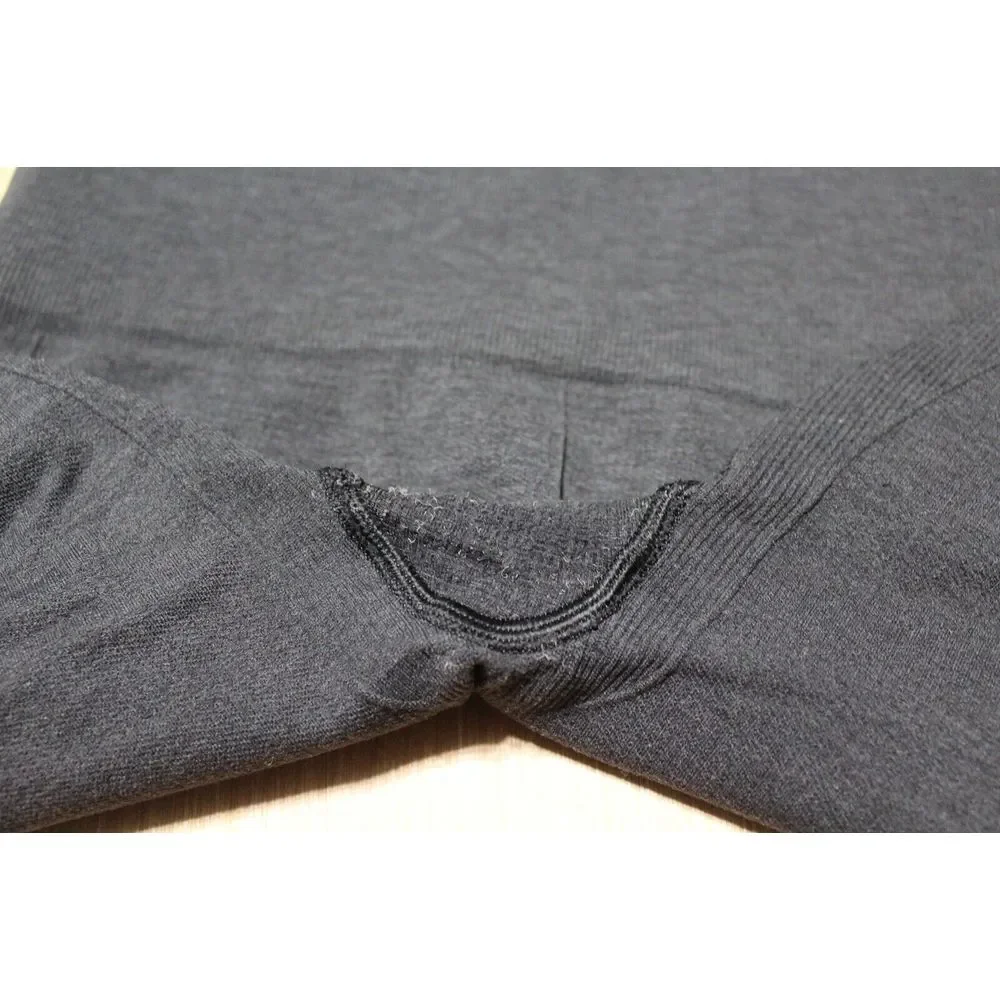 Lululemon Women's 4 In the Flow Cropped Ruched Heathered Black‎ Pants Leggings - Picture 9 of 9